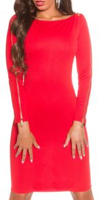 dress with zip on the sleeve  size 6 8 10 red or white
