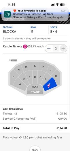2 tickets Kevin Bridges Sun 8 Nov