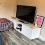 Ikea 'BYAS' glossy white TV unit Image 5
