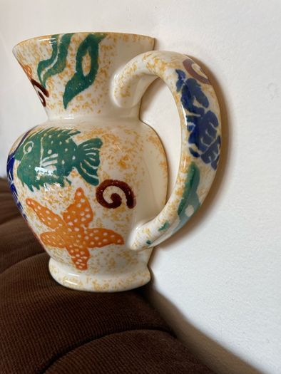 Moorland Pottery Rare Kate Malone Wall Mounted Sponge ware Jug