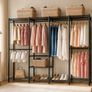 Heavy Duty Corner Clothes Rack Wardrobe 499 kg Capacity Adjustable Storage System Image 2