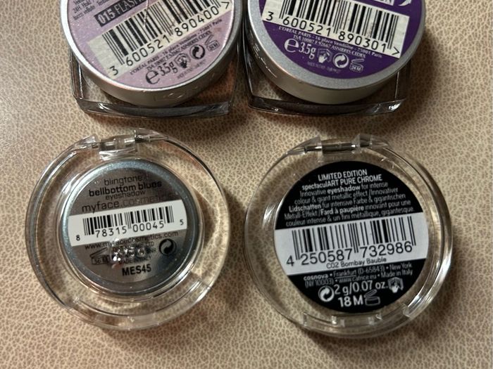 6 high pigment eyeshadow