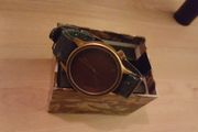 Komono Magnus Acid Denim Print Men's Quartz Watch with Brown Dial Analogue Display and Blue PU Strap KOM-W1913