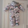 Next Baby Girl Snowsuit/Pramsuit, Rainbow Animal Print Image 3