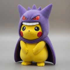 Pikachu wearing Gengar's iconic poncho