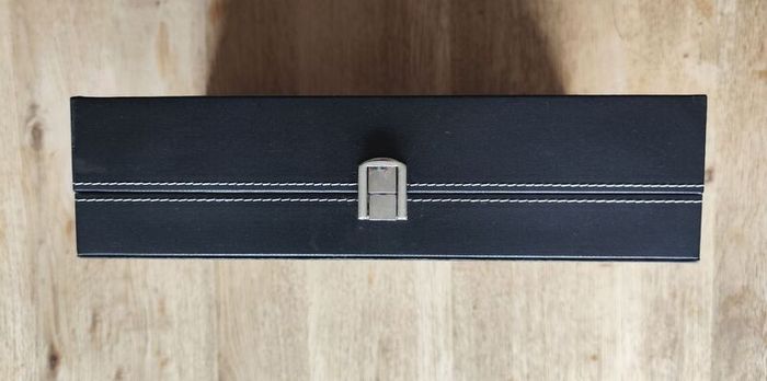 12-Slot Leather Watch Box Organizer with Glass Lid