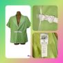 French lime green blazer  with white bow size M/L Postage included Image 2