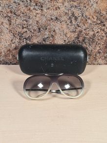 CHANEL shield aviator sunglasses shade gradient lens