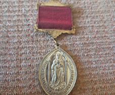 Unique Item. Late 1800s Religious Medal. Sacred Heart of Jesus. Religious.