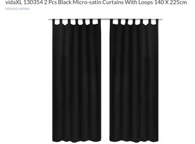 Micro-Satin Curtains with loops (VidaXL)