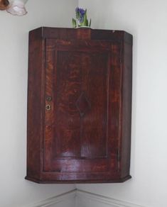 Antique Oak Corner Cupboard