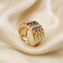 Silver Multi-Gemstone Statement Ring Harry Ivens Image 4