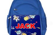 Extra Large 'youth' Rucksack With Personalised Panel - Blue / back to school stationery