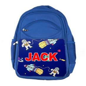 Extra Large 'youth' Rucksack With Personalised Panel - Blue / back to school stationery