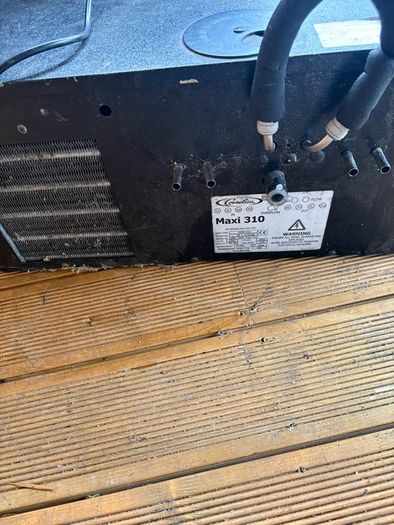 Under counter beer line cooler