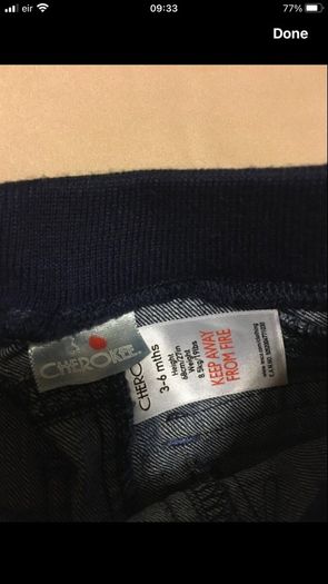 Boys jeans 3/6 mths