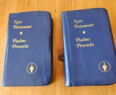 New Testament- Psalms Proverbs. X 2 Vintage 1980s  Pocket Size Hardback In Good Condition.  See Photos For Same.