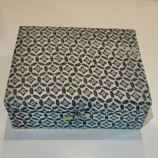 Vintage Mini Chinese Hand-Painted China Tea Saki Set In Box 6 Cups Plate