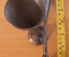 two nice stamped pewter goblets/ bud vases