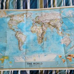 World map double sided