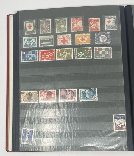 Collection: Thematic Red Cross, Malaria and For Young People stamps mainly used however some mint noted along with some miniature sheets on 28 pages