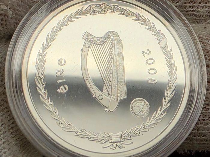 Ireland Silver Proof 2008 Antarctic Explorers Series Ernest Shackleton and Tom Crean 5 Euro Coin in Original Holder with COA