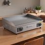 Commercial Electric Griddle, 655 x 400 mm, 4000W, 50-300C Adjustable Temp Control, Stainless Steel Countertop Flat Top Grill with 2 Spatulas, 2 Brushes, and 4 Foot Pads, for Steak(NO PLUG) Image 8