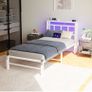 Single Bed Frame with Headboard&LED Lights Image 3