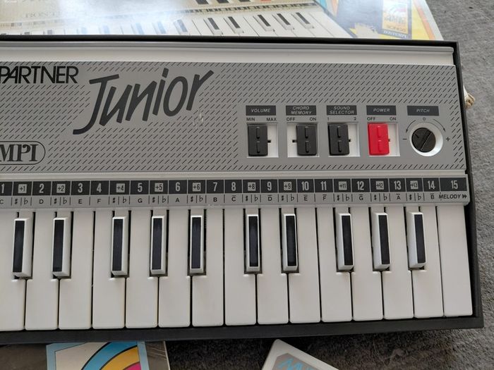 vintage Bontempi junior keyboard with cassette in box
