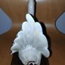 Vintage Large Iridescent  Swan Figurine on a clear brown acrylic base Image 4