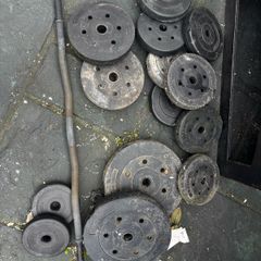 50kg weights and bar