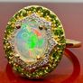 Silver ring with Ethiopian Opal Image 8