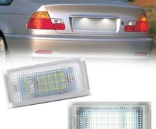 For BMW 3 Series E46 Sedan Touring Estate Compact White 2PCS Number Plate Lights License Plate Lamps CANBUS Car No Error