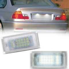 For BMW 3 Series E46 Sedan Touring Estate Compact White 2PCS Number Plate Lights License Plate Lamps CANBUS Car No Error