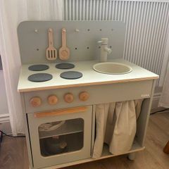 FLEXA Wooden Play Kitchen with Pot & Pan Set
