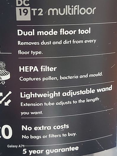 DYSON DC19 T Multifloor Vacuum Cleaner, in perfect working order