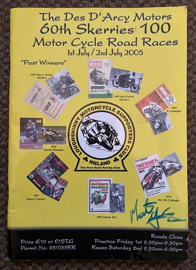 2005 60th Skerries Road Races Programme - Motorcycle Racing - Dublin