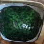 Tall Cobalt Green Studio Vase in the Shape of a Bottle 1960s Image 10
