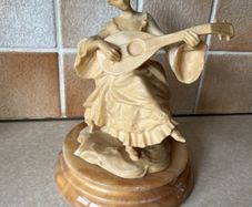 Vintage Midcentury Lady playing a Mandilin