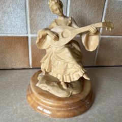 Vintage Midcentury Lady playing a Mandilin