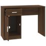 Desk with Drawer & Cabinet Brown Oak Image 6