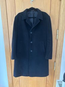 Vintage French Wool & Cashmere Overcoat  Mens L or Womens XL Unisex