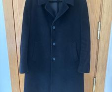 Vintage French Wool & Cashmere Overcoat  Mens L or Womens XL Unisex