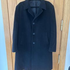 Vintage French Wool & Cashmere Overcoat  Mens L or Womens XL Unisex