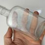 338 - Set of 2 Vintage Clear Glass Collectible Decorative Whiskey Flask Bottles Image 5