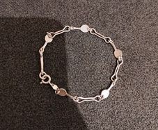 Vintage 925 silver tennis racket bracelet