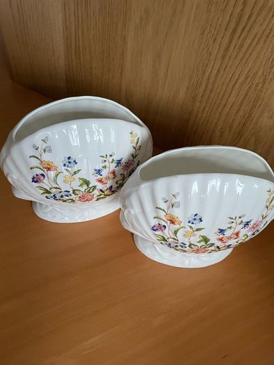 Vintage Aynsley Cottage Garden Shell-shaped Vases