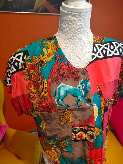 Vintage 80s 90s Blouse Made in Ireland
