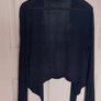 Very Dark Navy (nearly black) silk cardigan size L Image 3