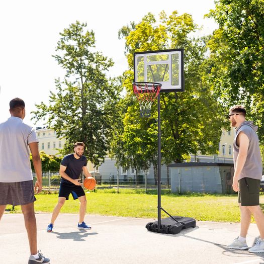 1.55-2.1m Basketball Hoop and Stand w/ Fillable Base, Wheels